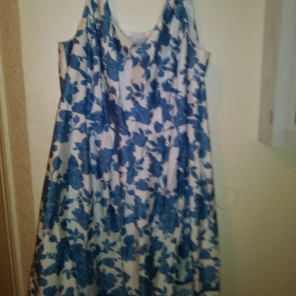 Never worn blue and white floral dress